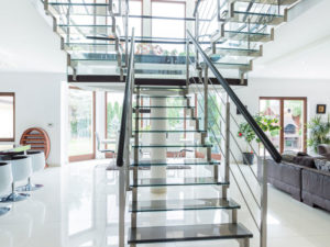 Metal and Glass Stairs
