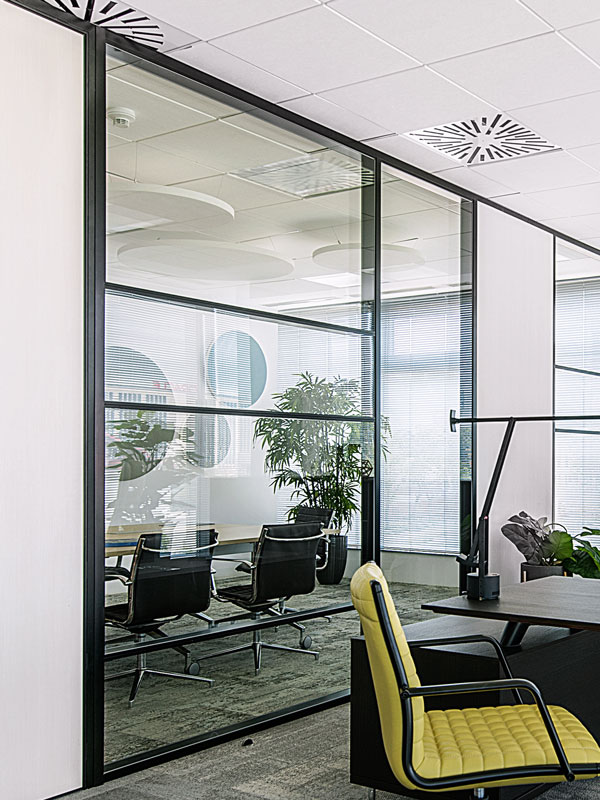 Office Glass and Metal Partition